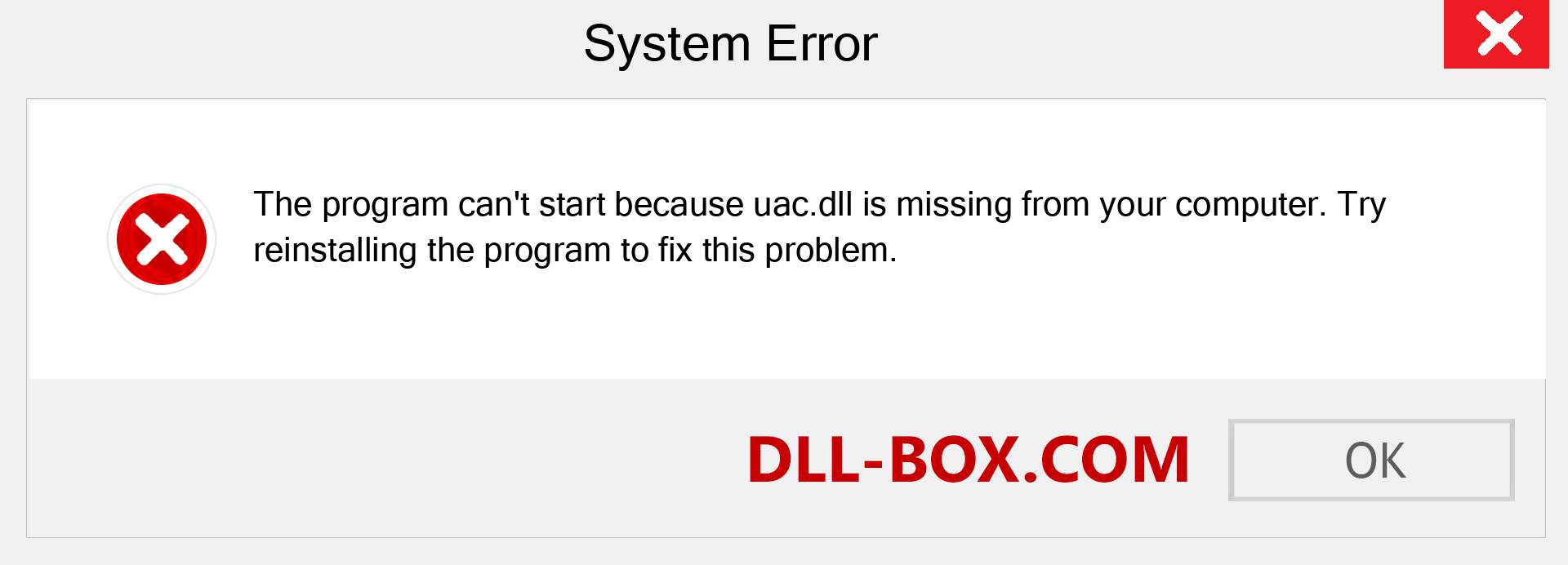  uac.dll file is missing?. Download for Windows 7, 8, 10 - Fix  uac dll Missing Error on Windows, photos, images